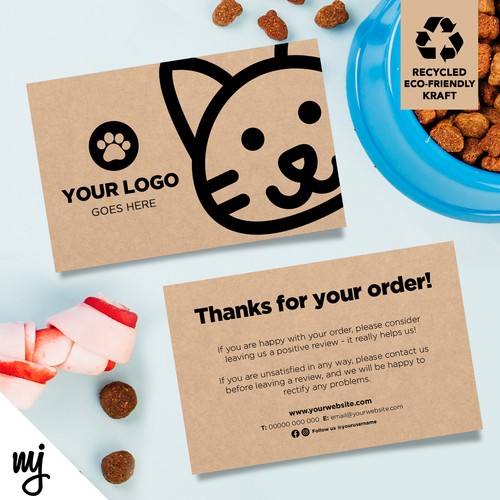 Kraft thank you cards eco - kraft,