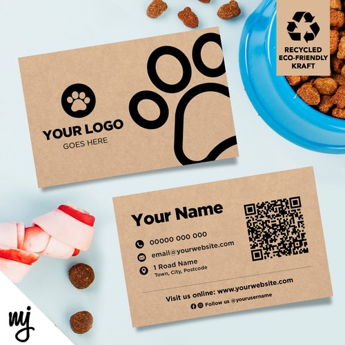 Kraft business cards eco - cards,