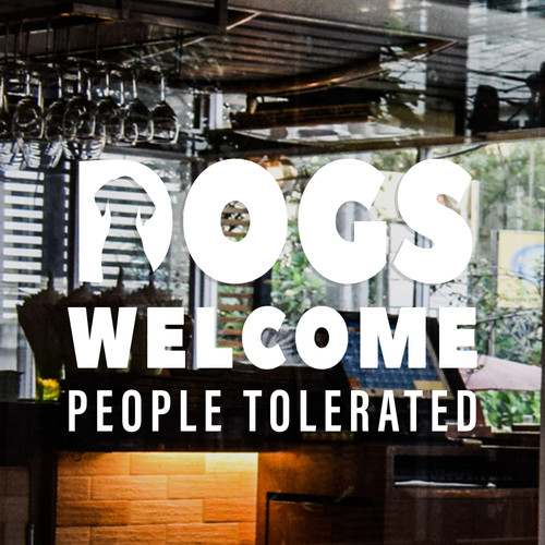 Dogs welcome silhouette - -,