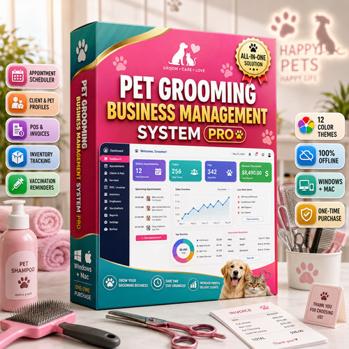 Pet grooming business software - pet,