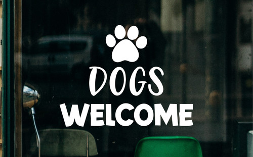 Dogs welcome cafe business - welcome,